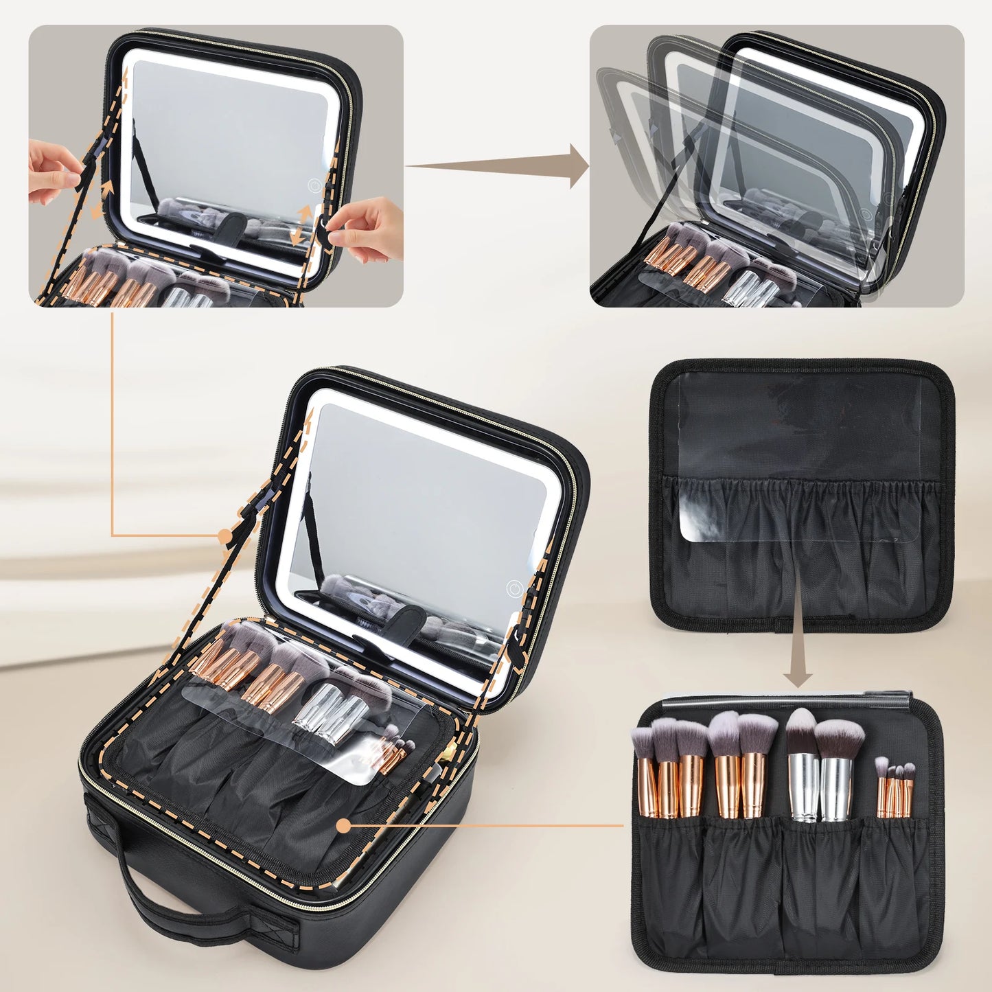 Makeup Tasche mit LED-Spiegel™