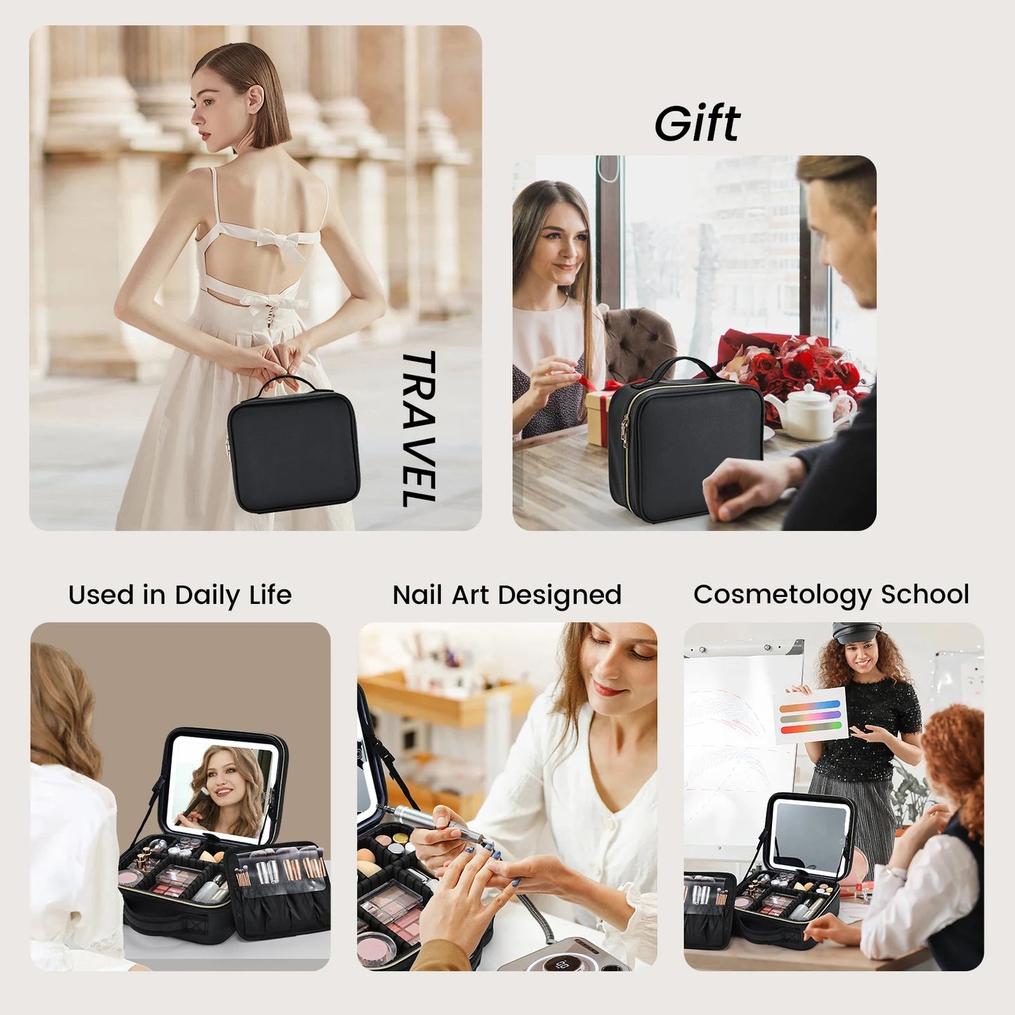 Makeup Tasche mit LED-Spiegel™