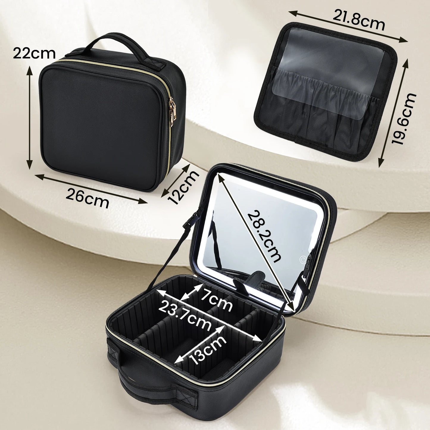 Makeup Tasche mit LED-Spiegel™
